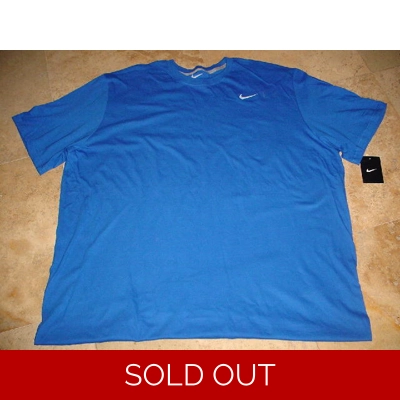 Nike Embroidered Swoosh Logo T-Shirt Royal 4XL